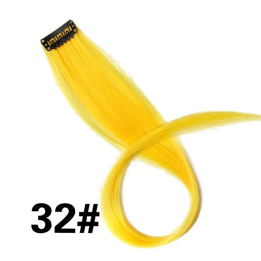 Alileader Clip On Hair Extension 57Color Ombre Straight Hair Extension Clip In Hairpieces High Temperature Faber Hair Pieces - ACHETE LTD