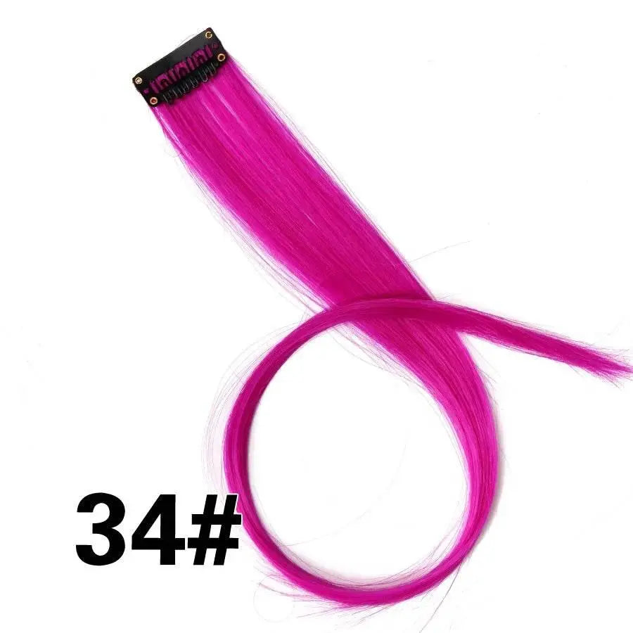 Alileader Clip On Hair Extension 57Color Ombre Straight Hair Extension Clip In Hairpieces High Temperature Faber Hair Pieces - ACHETE LTD