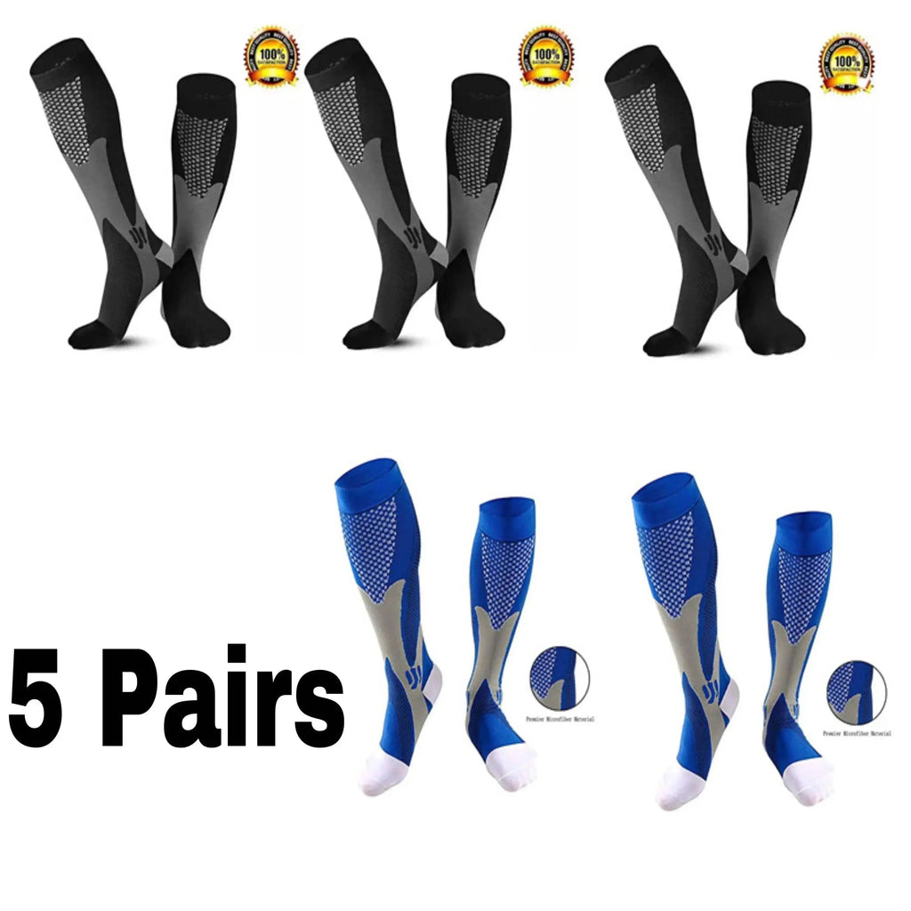 Men's Sports Compression Socks Varicose Veins Cycling Socks Nursing Running Compression Socks Nurse Outdoor Natural Hiking - ACHETE LTD