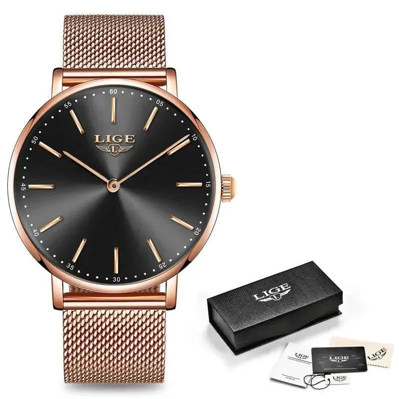 2021 LIGE Lover Watches Top Brand Luxury Ultra Thin Simple Couple Watches Couple Gift Quartz Wristwatches Fashion Paired Watches - ACHETE LTD