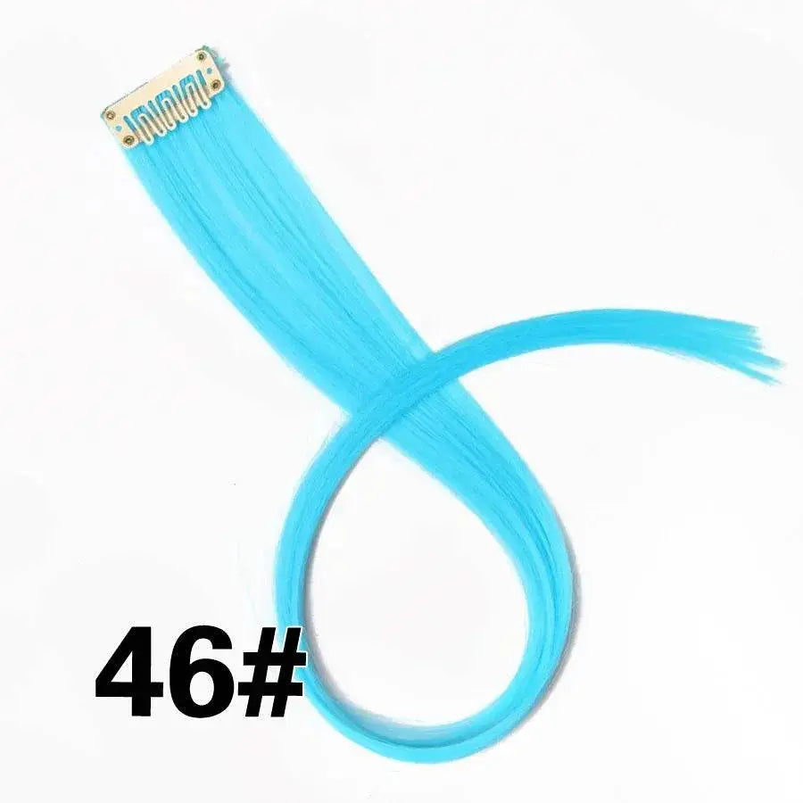 Alileader Clip On Hair Extension 57Color Ombre Straight Hair Extension Clip In Hairpieces High Temperature Faber Hair Pieces - ACHETE LTD