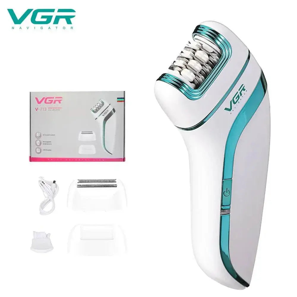 VGR 3 in 1 Rechargeable Epilator For Women Facial Hair Remover Female Epilator Face Depilation Leg Body Shaver Callus Remover - ACHETE LTD