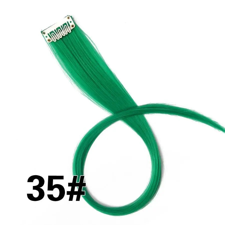 Alileader Clip On Hair Extension 57Color Ombre Straight Hair Extension Clip In Hairpieces High Temperature Faber Hair Pieces - ACHETE LTD