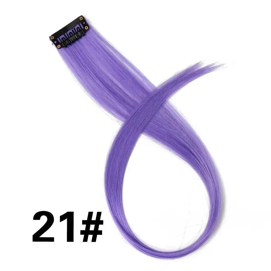 Alileader Clip On Hair Extension 57Color Ombre Straight Hair Extension Clip In Hairpieces High Temperature Faber Hair Pieces - ACHETE LTD