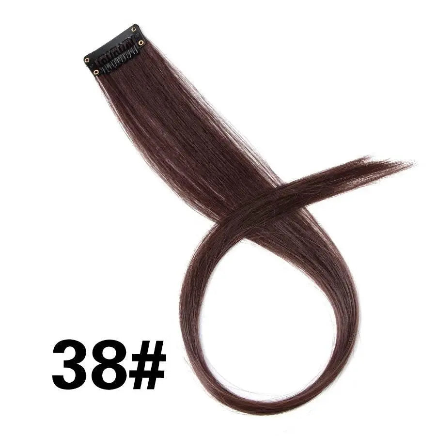 Alileader Clip On Hair Extension 57Color Ombre Straight Hair Extension Clip In Hairpieces High Temperature Faber Hair Pieces - ACHETE LTD