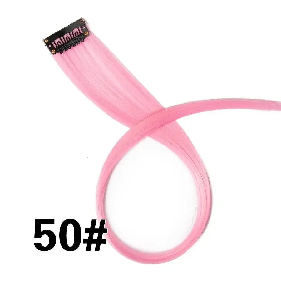Alileader Clip On Hair Extension 57Color Ombre Straight Hair Extension Clip In Hairpieces High Temperature Faber Hair Pieces - ACHETE LTD