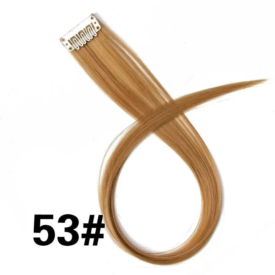 Alileader Clip On Hair Extension 57Color Ombre Straight Hair Extension Clip In Hairpieces High Temperature Faber Hair Pieces - ACHETE LTD