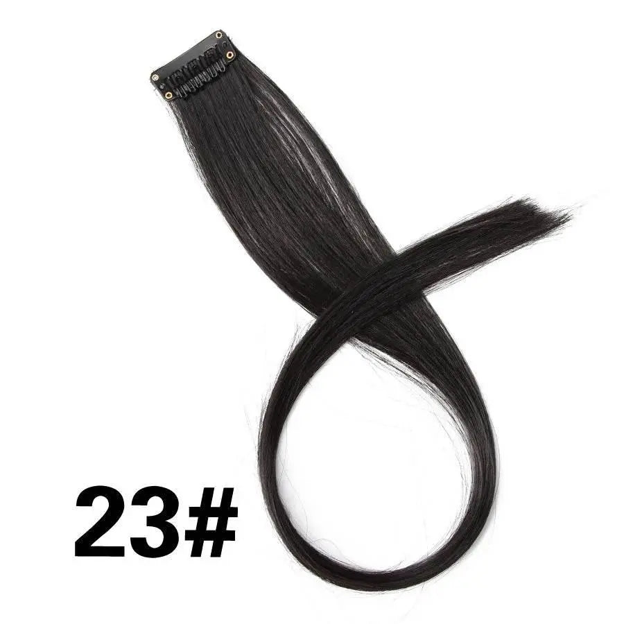 Alileader Clip On Hair Extension 57Color Ombre Straight Hair Extension Clip In Hairpieces High Temperature Faber Hair Pieces - ACHETE LTD