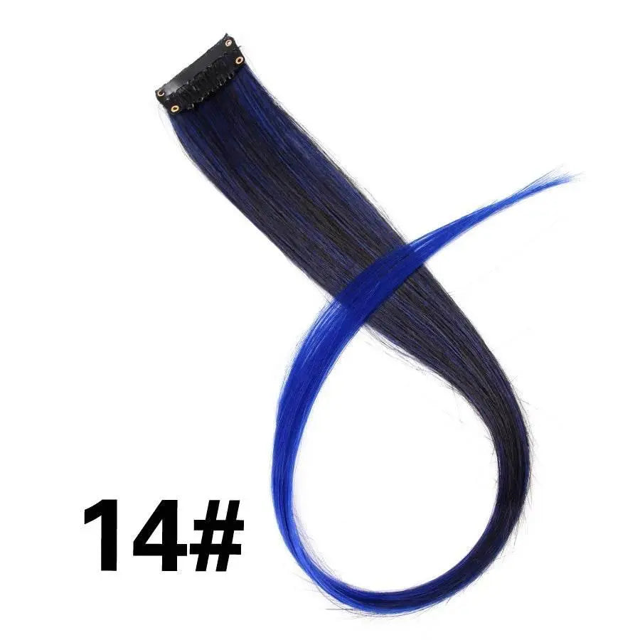 Alileader Clip On Hair Extension 57Color Ombre Straight Hair Extension Clip In Hairpieces High Temperature Faber Hair Pieces - ACHETE LTD