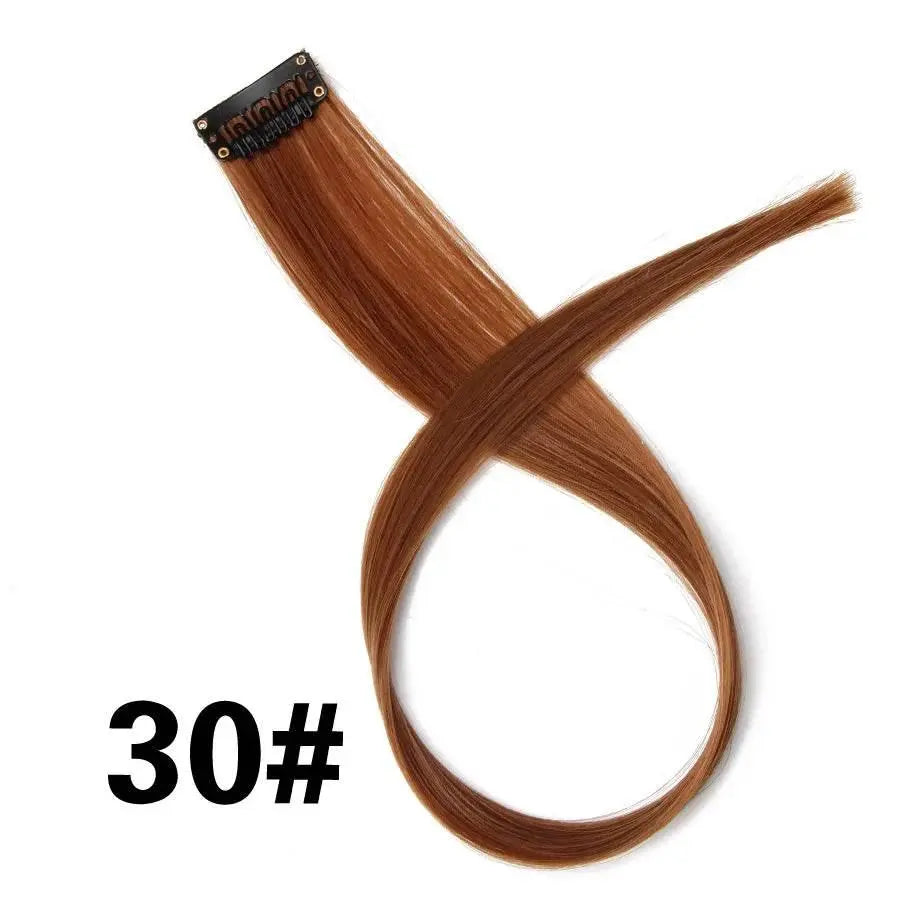 Alileader Clip On Hair Extension 57Color Ombre Straight Hair Extension Clip In Hairpieces High Temperature Faber Hair Pieces - ACHETE LTD
