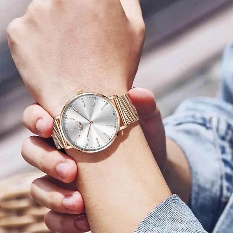 2021 LIGE Lover Watches Top Brand Luxury Ultra Thin Simple Couple Watches Couple Gift Quartz Wristwatches Fashion Paired Watches - ACHETE LTD