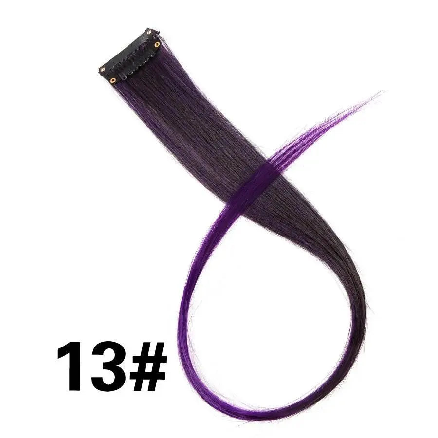 Alileader Clip On Hair Extension 57Color Ombre Straight Hair Extension Clip In Hairpieces High Temperature Faber Hair Pieces - ACHETE LTD