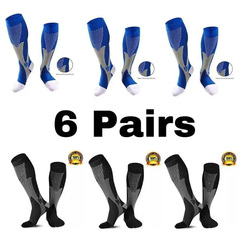 Men's Sports Compression Socks Varicose Veins Cycling Socks Nursing Running Compression Socks Nurse Outdoor Natural Hiking - ACHETE LTD