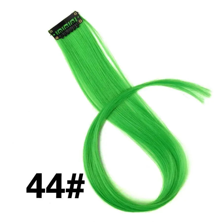 Alileader Clip On Hair Extension 57Color Ombre Straight Hair Extension Clip In Hairpieces High Temperature Faber Hair Pieces - ACHETE LTD