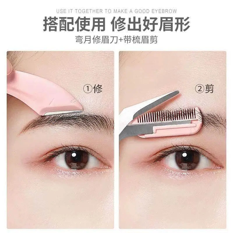 Eyebrow Scissors Tool Suit Eye-Brow Knife Men for Women Only Clipper Eyebrow Trimmer Makeup Gadget - ACHETE LTD