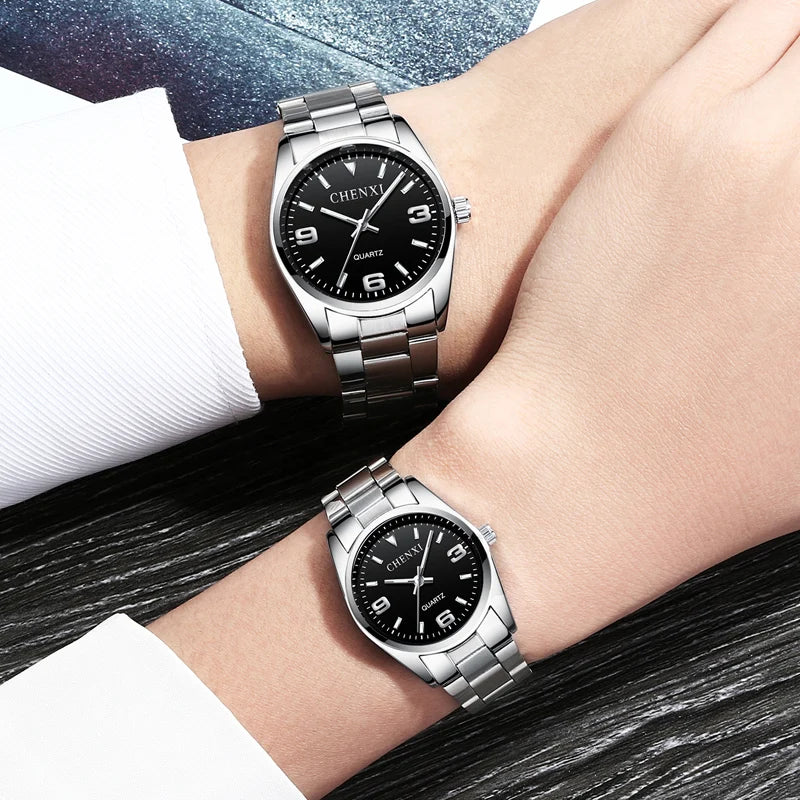 CHENXI Watches For Couple Fashion Casual Stainless Steel Couple Watches Pair Men And Women 2022 Lover Watches Gift Free Shipping