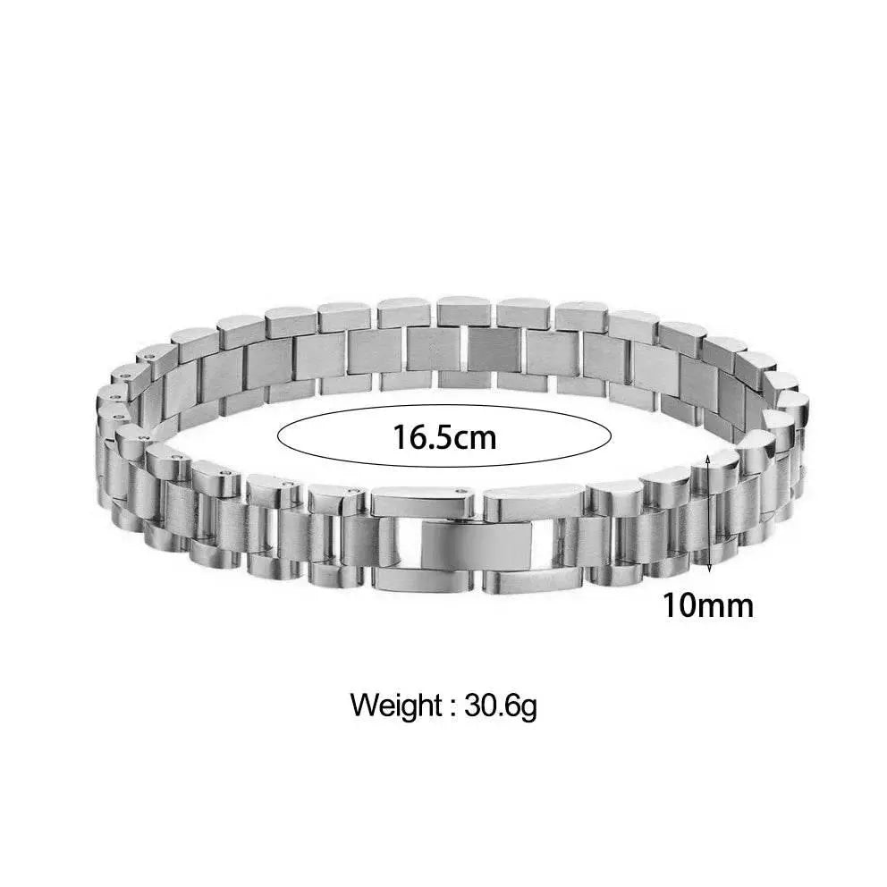 Miniamlist Men Bracelet Gold Jewelry Street Style Stainless Steel 316L 18k Gold Plated Cuban Chain Bracelets For Women - ACHETE LTD