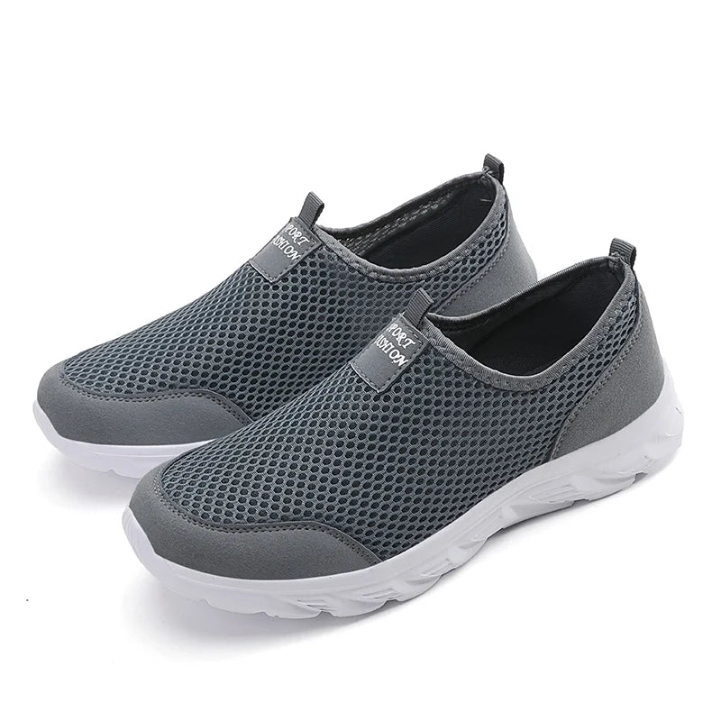 Lightweight Summer Sneakers for Men - Breathable Mesh, Slip-On, Casual, Driving Loafers