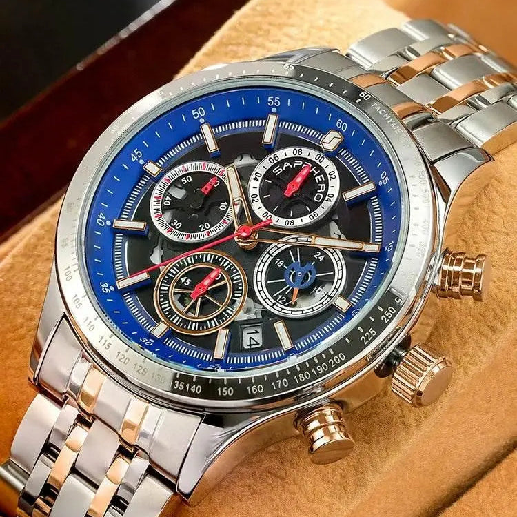 SAPPHERO Men's Watches Luxury Brands Men's Mechanical Styles Quartz Watches For Men 50M Waterproof Clocks Date Wristwatch - ACHETE LTD