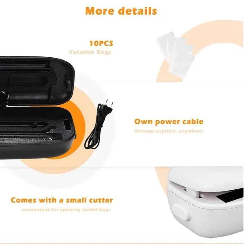 Vacuum Sealer Packaging Machine Food Vacuum Sealer With Free 10pcs Vacuum bags Household Vacuum Food Sealing - ACHETE LTD