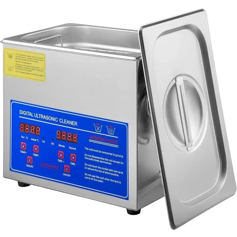 Ultrasonic Cleaner, with Digital Timer & Heater, Ultra Sonic Jewelry Cleaner, Stainless Steel Heated Cleaning Machine - ACHETE LTD