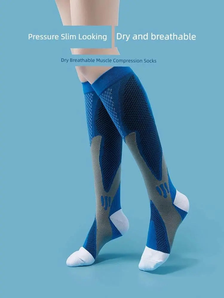 Socks Men's Running Women's Sports Fitness Long Tube Compression Socks - ACHETE LTD