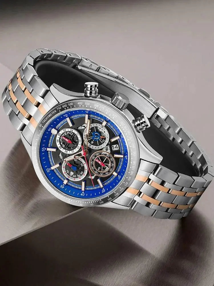 SAPPHERO Men's Watches Luxury Brands Men's Mechanical Styles Quartz Watches For Men 50M Waterproof Clocks Date Wristwatch - ACHETE LTD