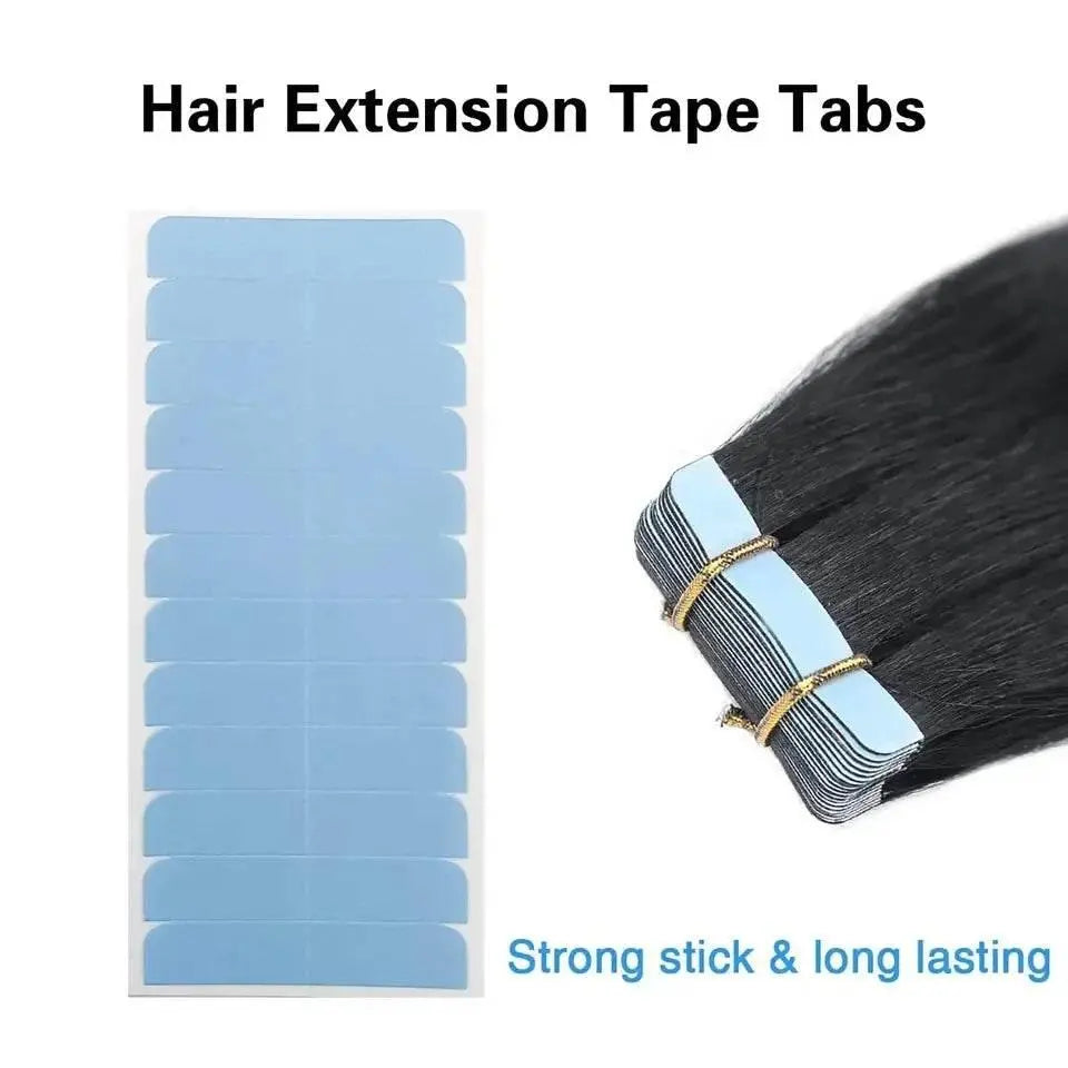 60Pieces Hair Extension Tape Tabs Double Sided Replacement Tape in Hair Extensions Adhesive Hair Extension Tapes Hair Extension - ACHETE LTD