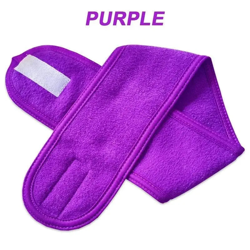 Adjustable Head Band Wide Hairband Yoga Spa Bath Shower Makeup Wash Face Cosmetic Headband for Women Ladies Make Up Accessories - ACHETE LTD