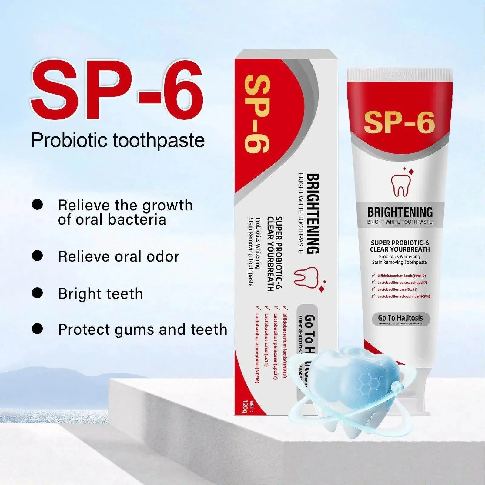 Sp 6 Ultra Whitening Sp 6 Toothpaste Ultra Whitening Toothpaste Sp - 6 Probiotic Brightening Toothpaste Deep Cleaning Care Tooth - ACHETE LTD