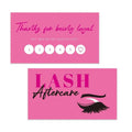 Lash Extension Loyalty Cards.