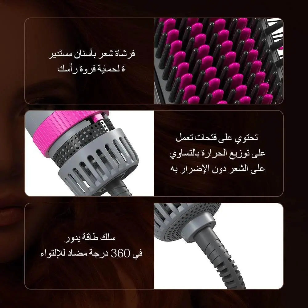 Kinseibeauty Hair Dryer Comb Straightener Electric Hot Air Brush Ceramic Anti-ironing Blower Multi-function Styling Tools - ACHETE LTD