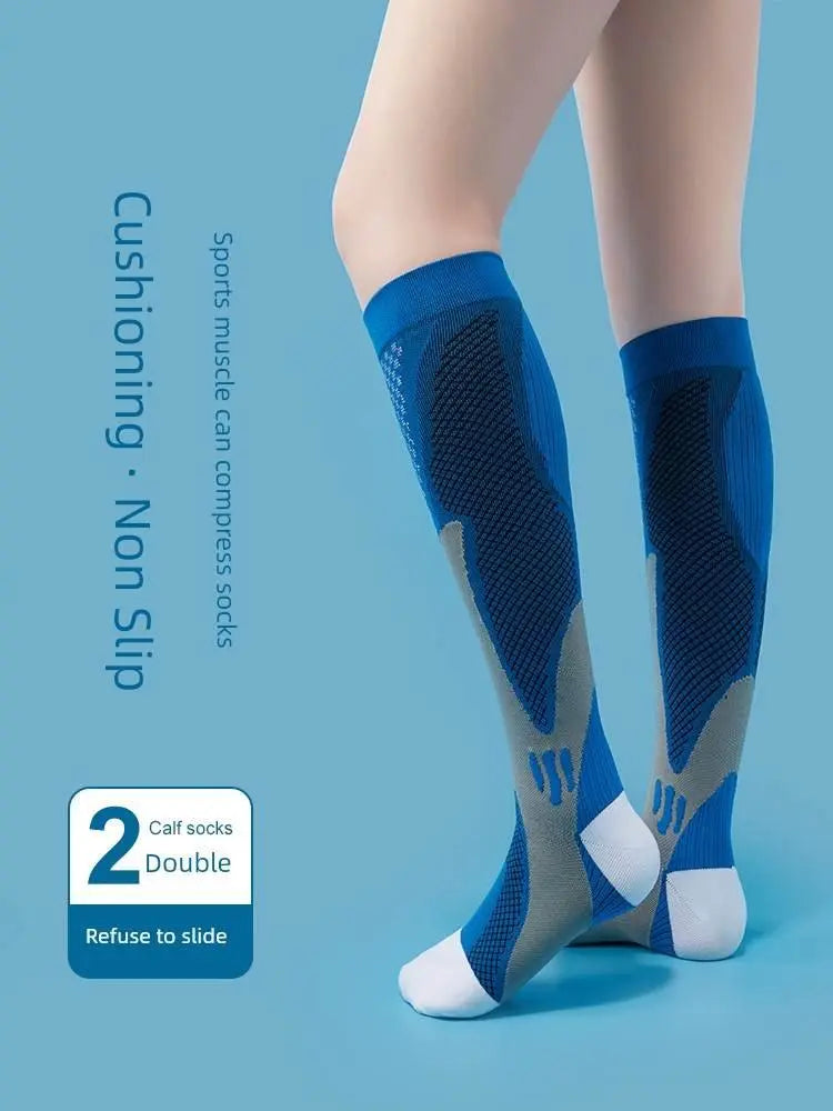 Socks Men's Running Women's Sports Fitness Long Tube Compression Socks - ACHETE LTD