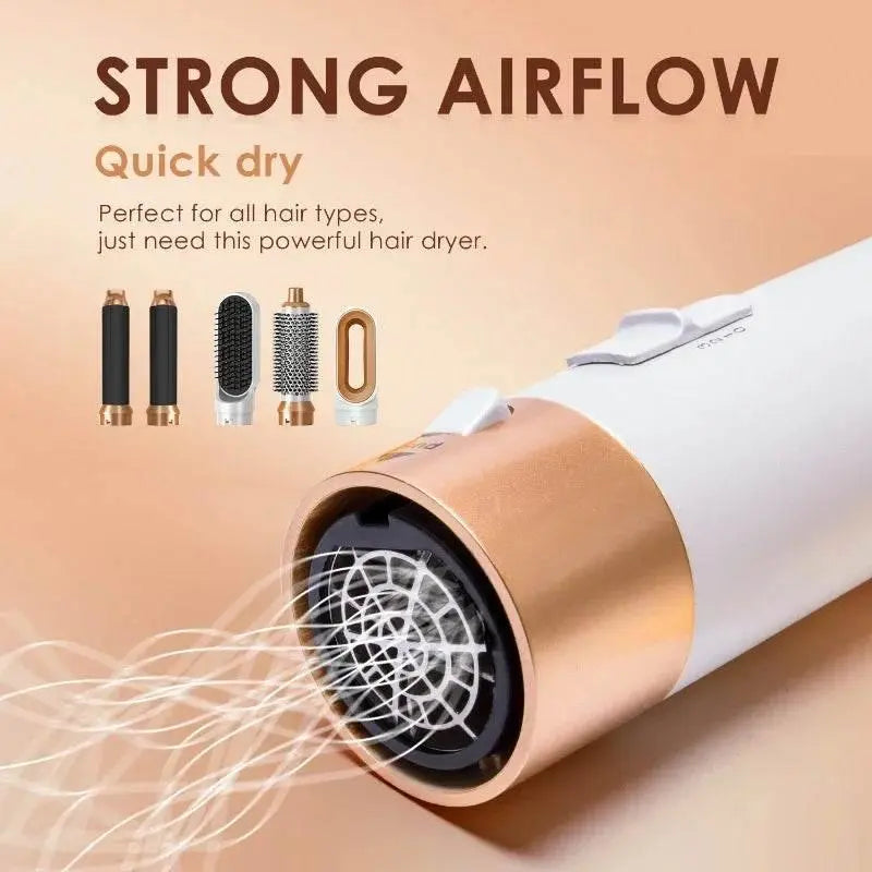 Hair Dryer Brush 5 In 1 Hair Blower Hot Air Styler Comb Automatic Hair Curler Professional Hair Straightener For Dyson Airwrap - ACHETE LTD