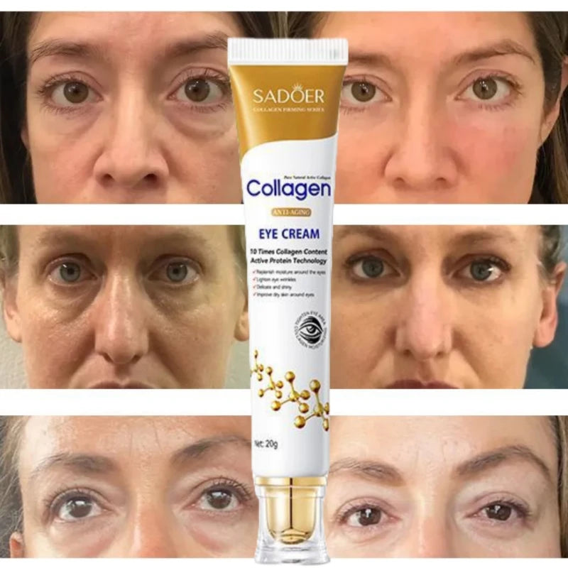 Instant Anti Wrinkle Eye Cream Collagen Fade Brighten Dark Circle Remove Eye Bag Puffiness Lift Firm Fine Line Korean Skin Care