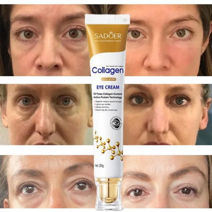 Instant Anti Wrinkle Eye Cream Collagen Fade Brighten Dark Circle Remove Eye Bag Puffiness Lift Firm Fine Line Korean Skin Care