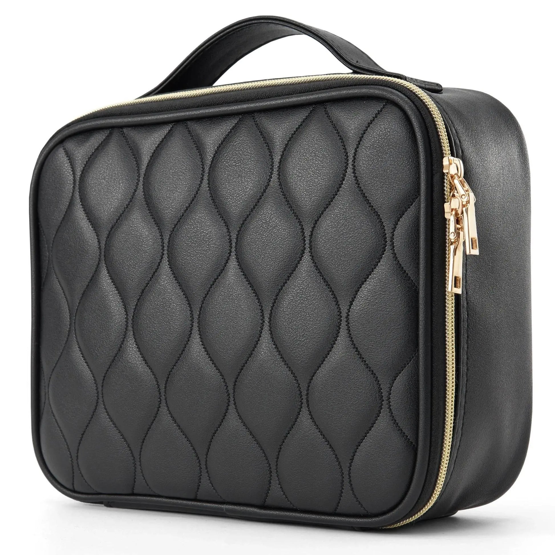 Travel Makeup Bag, Make up Bag Leather Cosmetic Bag Travel Toiletry Bag Make Up Bag Brush Organizer - ACHETE LTD