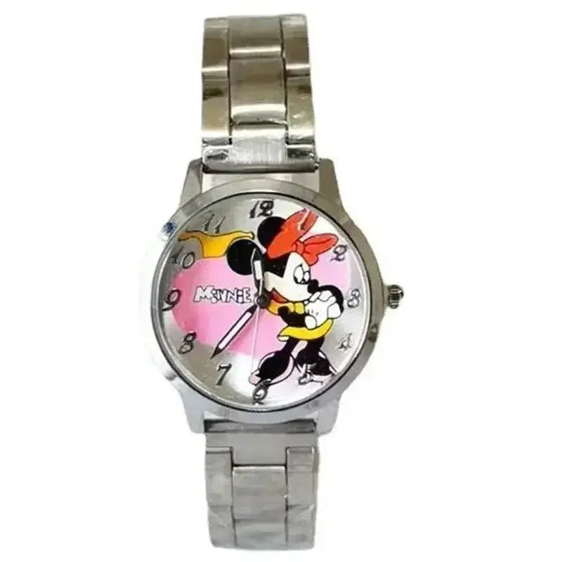 MINISO Disney Children's Watch Mickey Mouse Minnie Gold Silver Watch Children's Boys Girls Watches Steel Students Quartz Watch - ACHETE LTD
