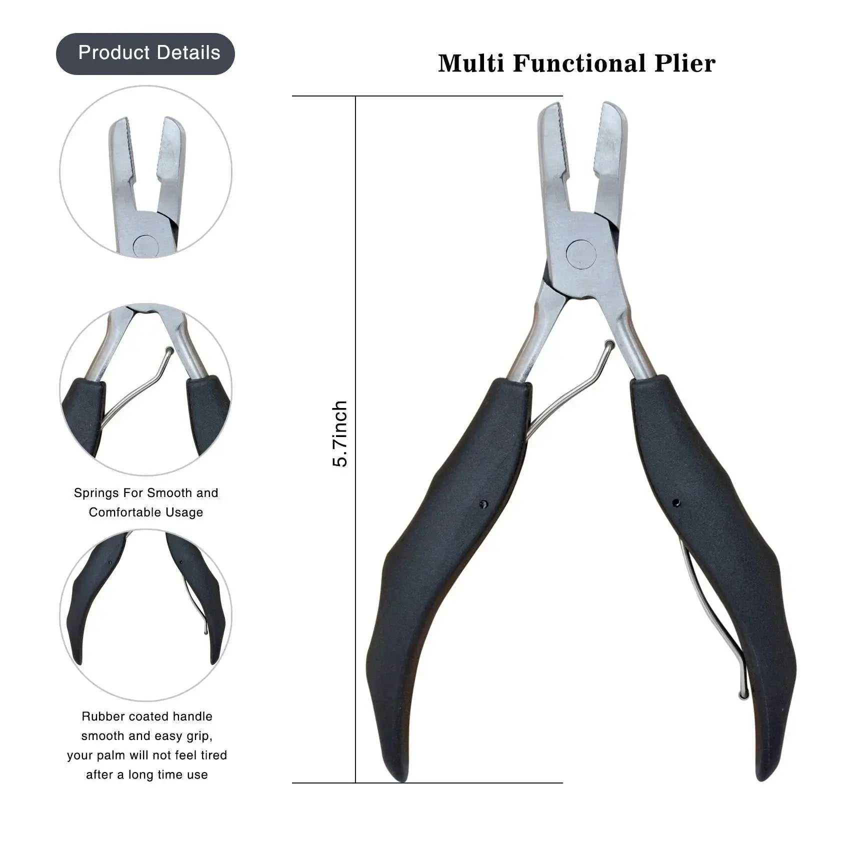 Fusion Bond Crusher Tool Hair Extension Pliers Hair Extension Remove Tool for Keratin Hair Extensions - ACHETE LTD