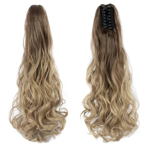 Claw Clip Wavy Ponytail.