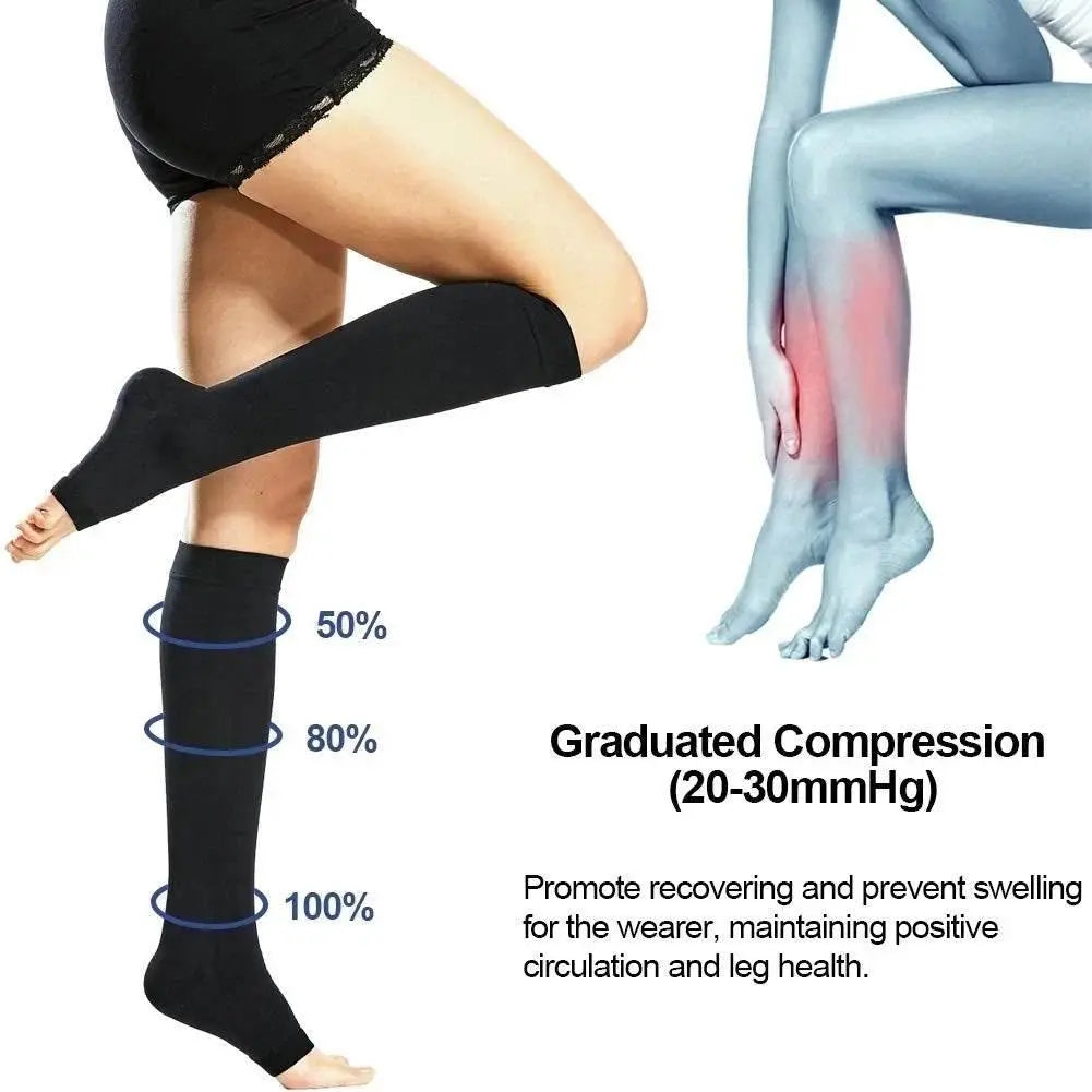 Compression Socks Running Sports Socks Hiking Men Women Knee High Zipper Socks Anti-Fatigue Compression Socks Stretchy Sox - ACHETE LTD