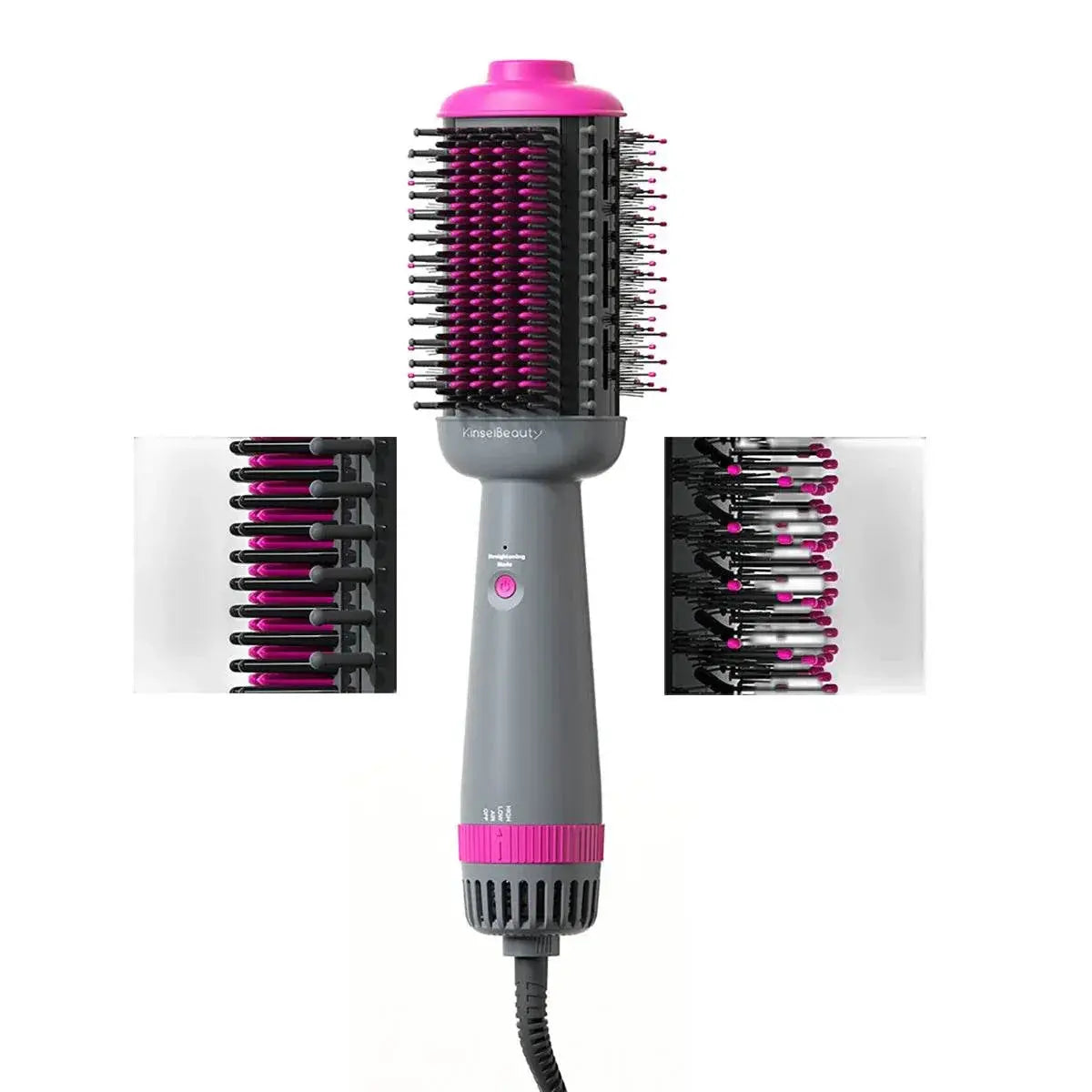 Kinseibeauty Hair Dryer Comb Straightener Electric Hot Air Brush Ceramic Anti-ironing Blower Multi-function Styling Tools - ACHETE LTD
