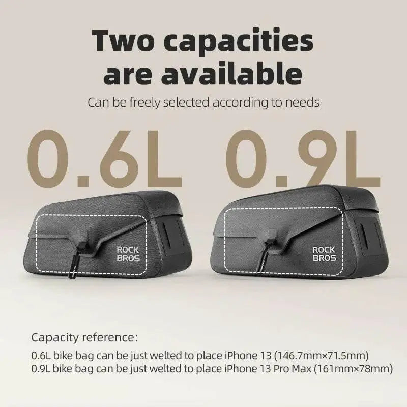 ROCKBROS Bike Top Tube Bag Magnetic Waterproof TPU Bike Frame Front Pack Mountain Bike Riding Storage Bag Cycling Accessories - ACHETE LTD