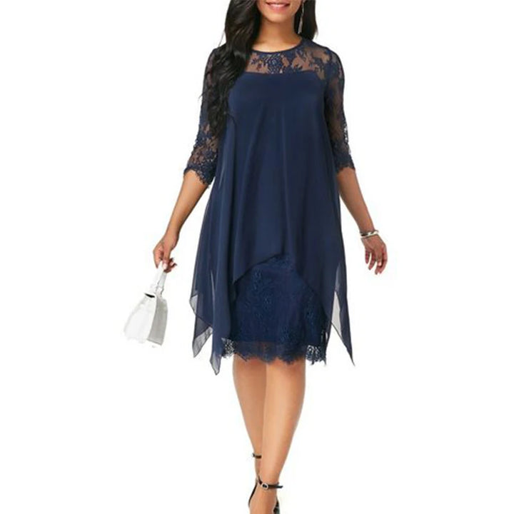 Women's Elegant Lace Chiffon Dress