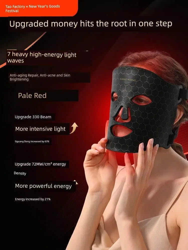 Beauty Instrument Photon Led Mask Instrument Red and Blue Guangda Bank Light Facial Rejuvenation Brightening Acne Removing Spectrum Mask For Home - ACHETE LTD