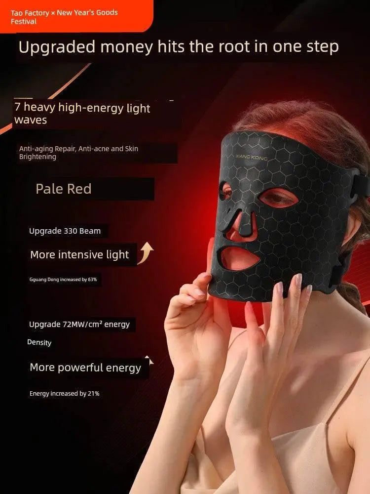 Beauty Instrument Photon Led Mask Instrument Red and Blue Guangda Bank Light Facial Rejuvenation Brightening Acne Removing Spectrum Mask For Home - ACHETE LTD