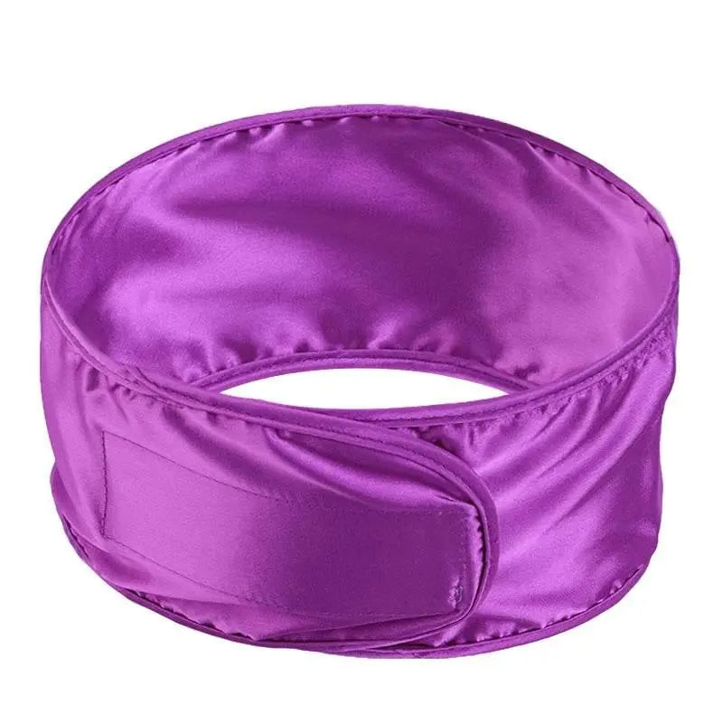 New Women Soft Silky satin headband Adjustable Sports Hairband Yoga Spa Bath Shower Wash Face Make Up Cosmetic Wide Head Band - ACHETE LTD