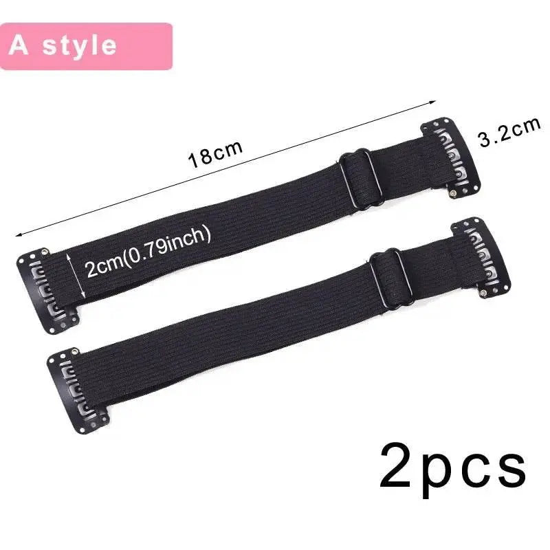 Facelift Stretching Belt Head Bands with Clips Reusable Facial Lifting Bands Stretch Out Strap Adjustable Elastic Band for Hair - ACHETE LTD