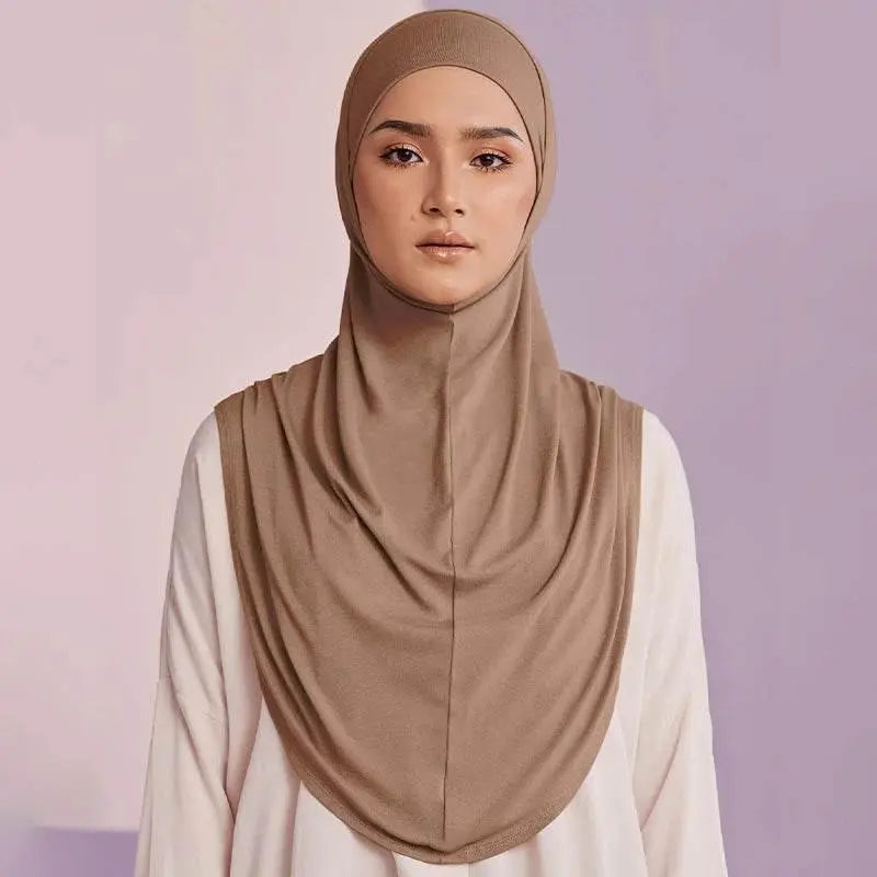 hot selling one piece hijab ready to wear instant bawal instant headscarf instant for muslim women - ACHETE LTD