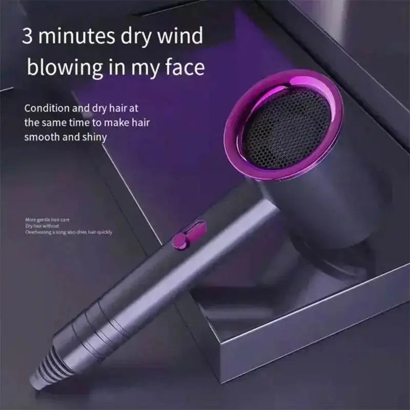 2024 Hair Dryer Professional Salon Colorful Portable Electric negative Ion Professional One Step Brush Blow Hair Dryer - ACHETE LTD